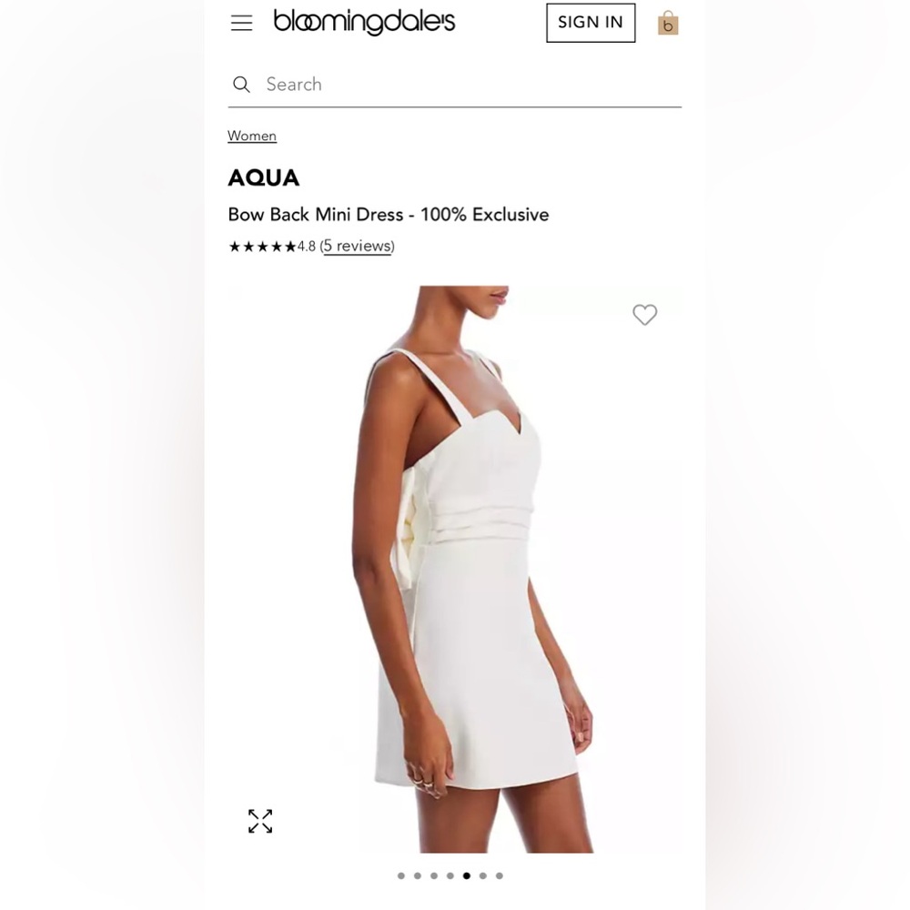 White, mini dress, fits true to size, NWT